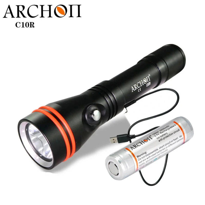 ARCHON C10R погружения Фонарик 1200 люмен CREE светодиодный подводный водонепроницаемый