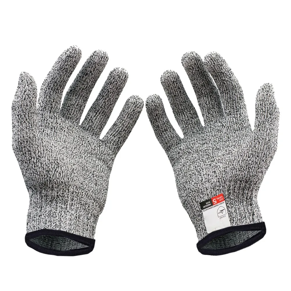 

2pcs Gloves Grade 5 HPP Anti Cutting Safety Gloves for Kitchen Garden Woodworking Construction Gardening
