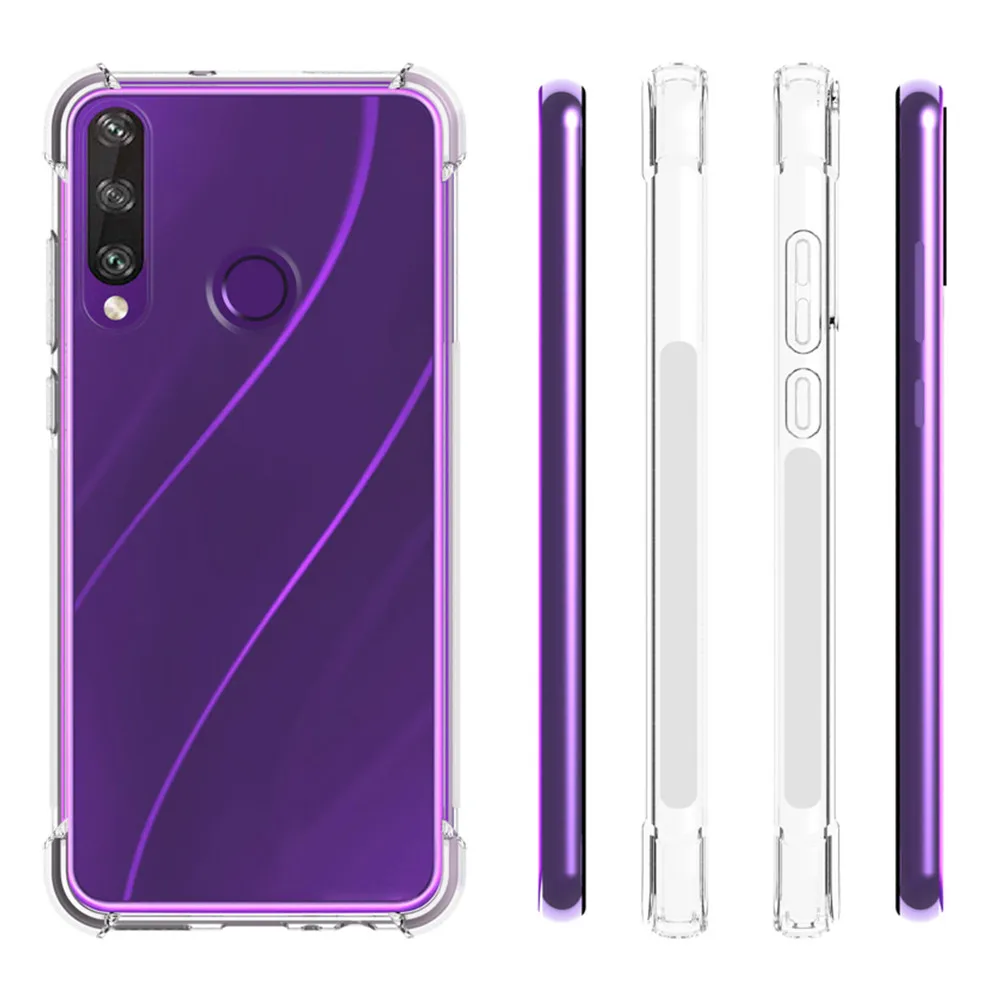 Силиконовый чехол Huawei Y6P для хуавей y6p Y5P Y8P телефона+камера+стекло Мягкий