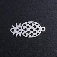 10pcslot tropical pineapple fruit 316l stainless steel diy connector charms wholesale for bracelet necklace making accessories