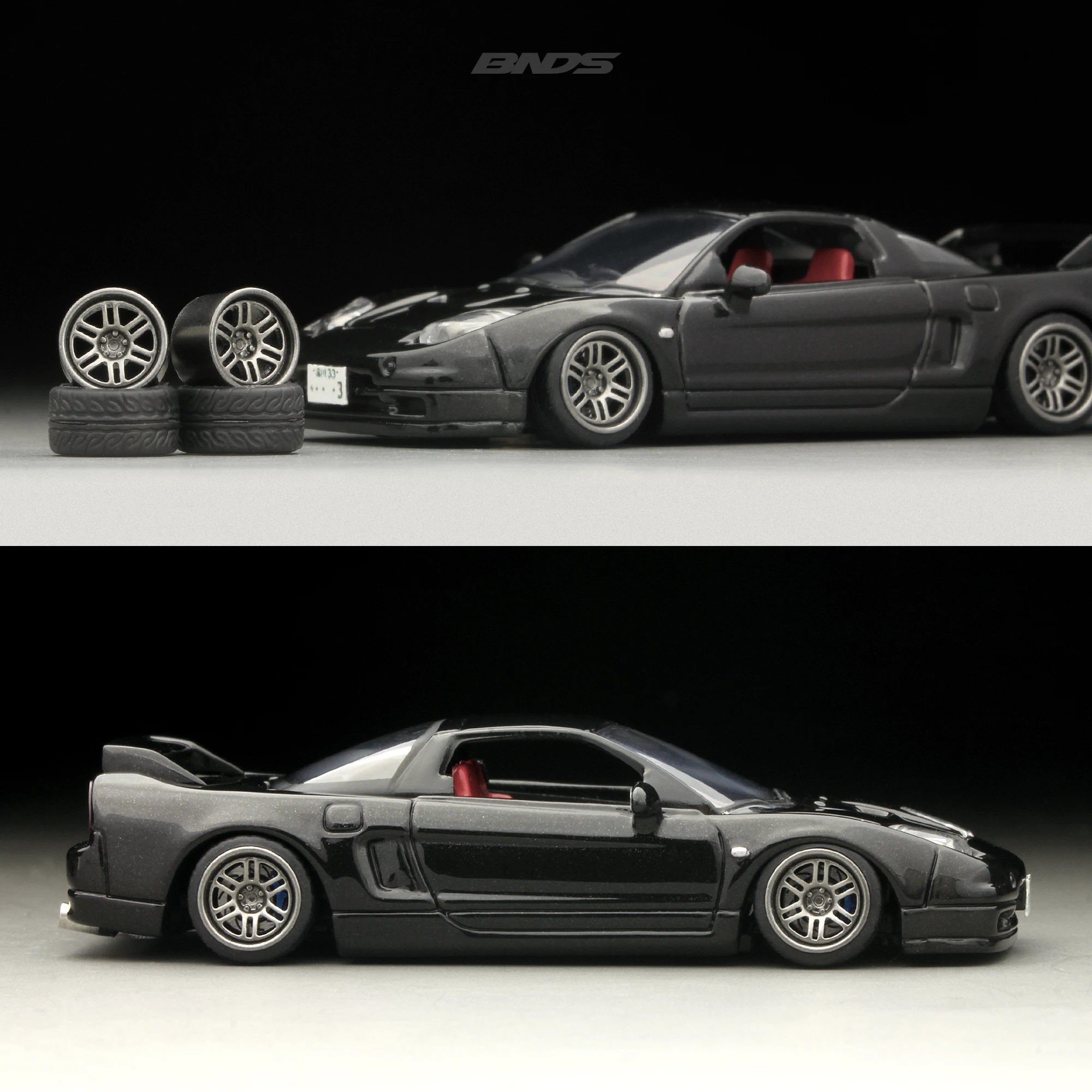 BNDS 1/64 ABS диски резиновые шины золотые в сборе модифицированные детали JDM VIP стиль