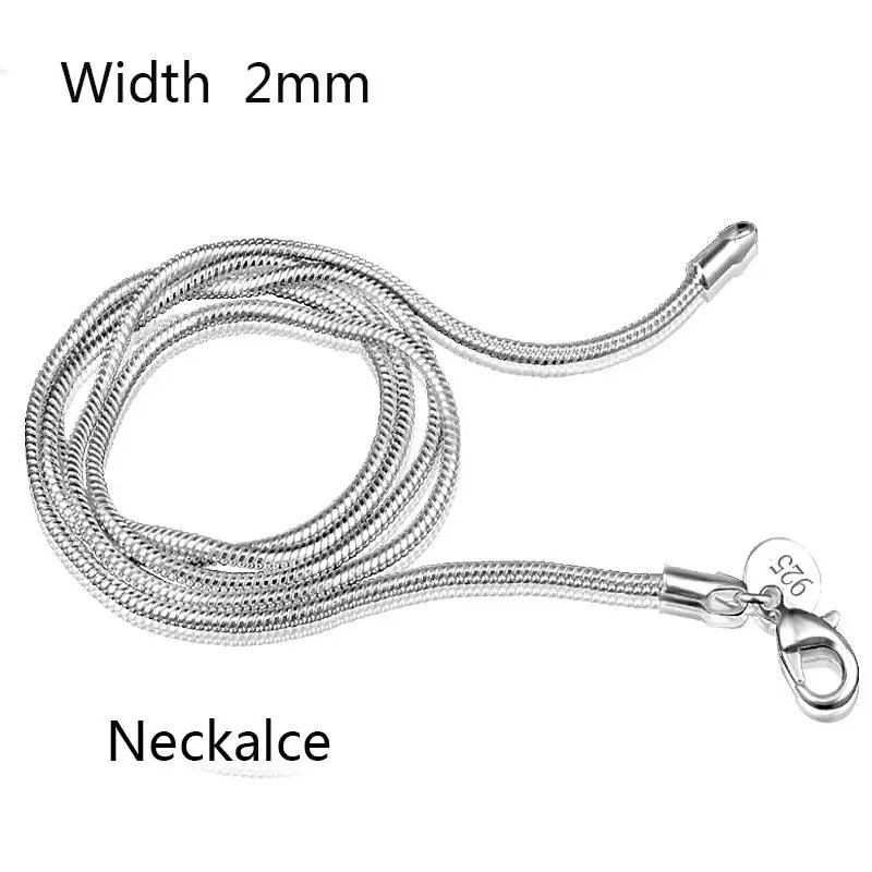 1 мм цепочка из змеиных костей ожерелье Оптовая самая лучшая продавая Серебряный