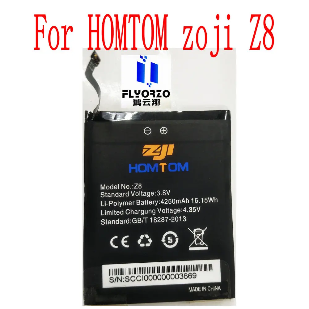 Совершенно новый 4250mAh HOMTOM Zoji Z8 Мобильный телефон батарея