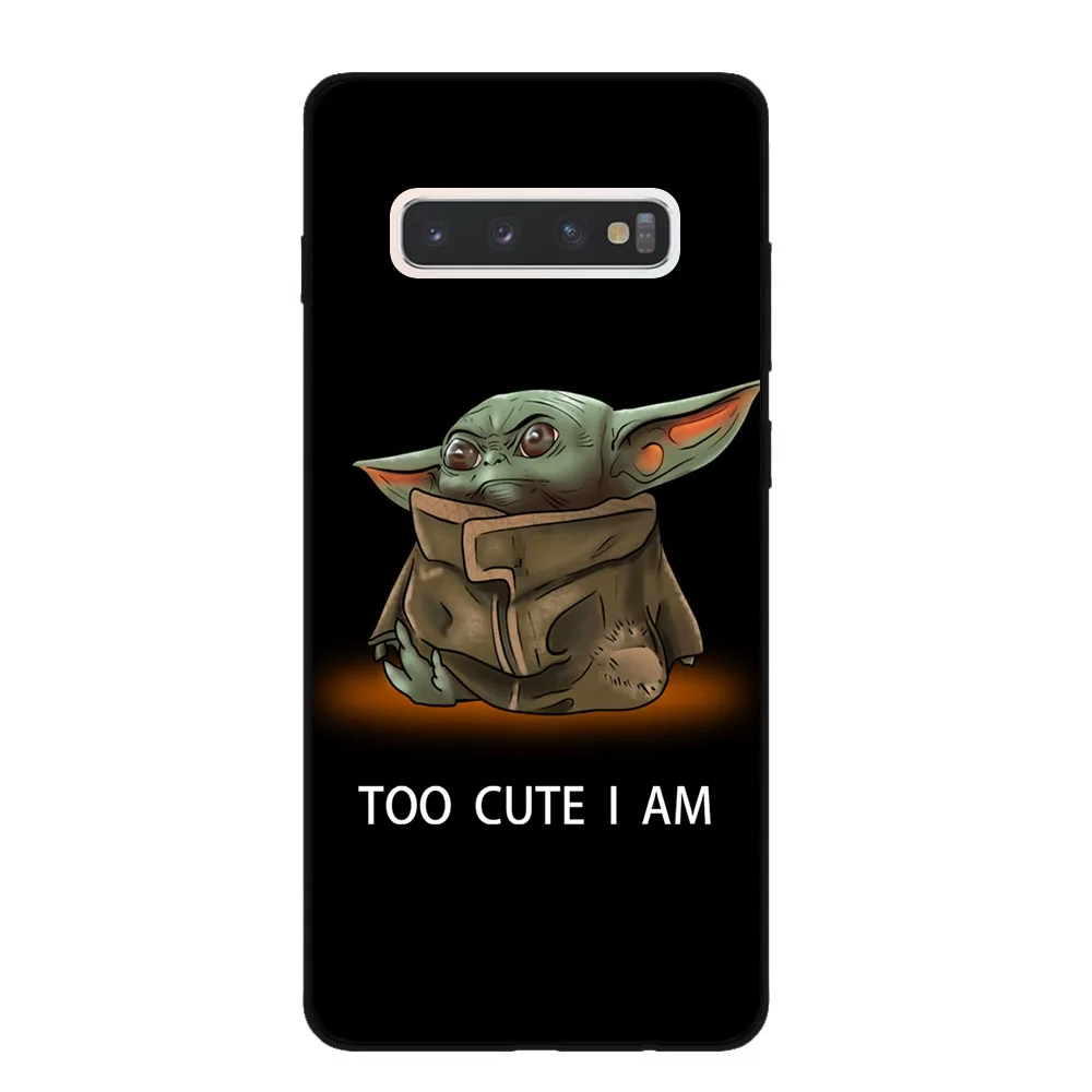 Black-T9165 Милая задняя крышка для samsung Galaxy S7 Edge S8 S9 S10 S11 Plus Lite S11E S10E Note 10 Pro, черные силиконовые чехлы для телефонов - Цвет: Black-T9165
