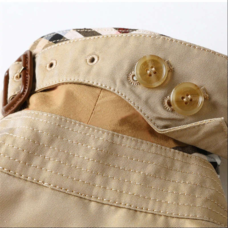 Тренчкот женский классический двубортный с отложным воротником и поясом верхняя