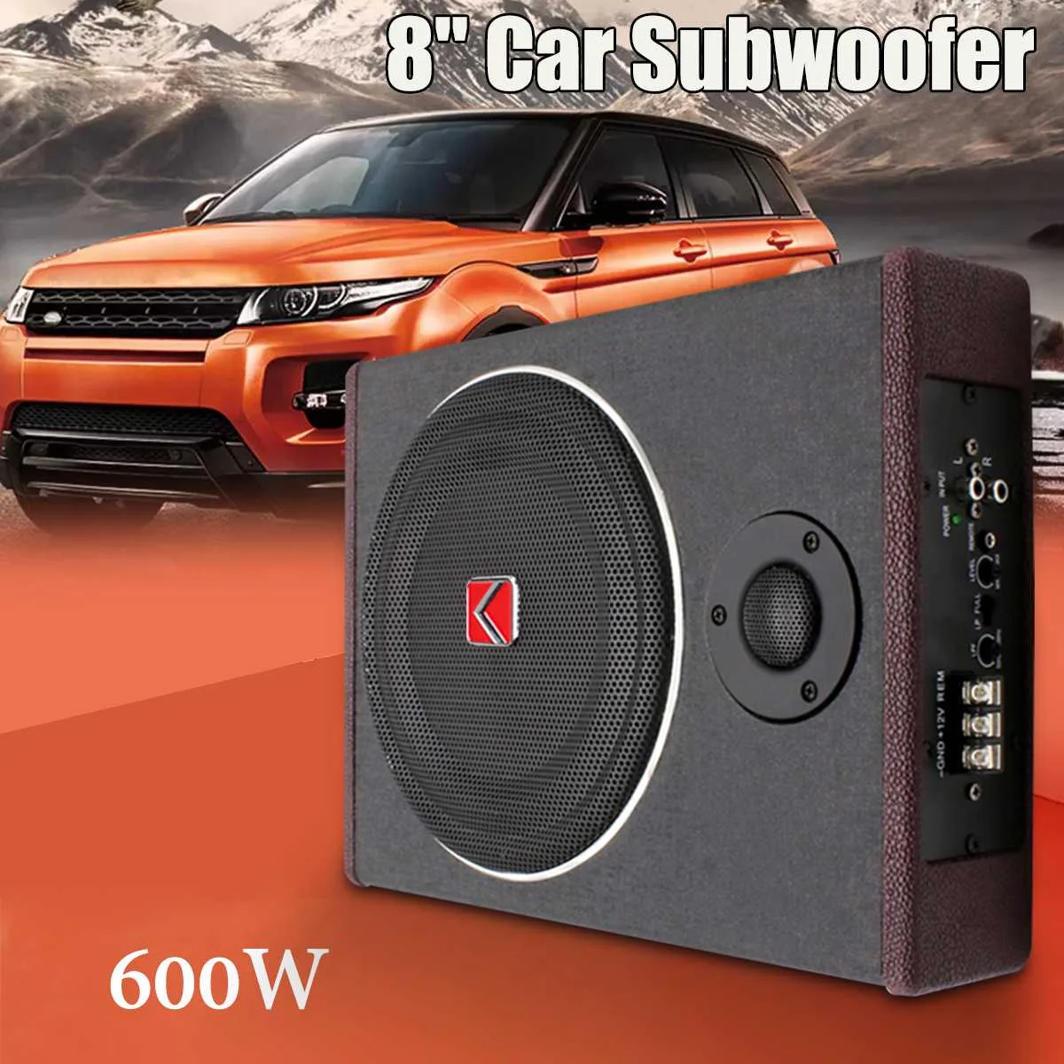 

8 дюймов 600 Вт автомобильный сабвуфер активный под сиденьем динамик стерео усилитель мощности сабвуфер Автомобильная аудиоколонка стерео д...