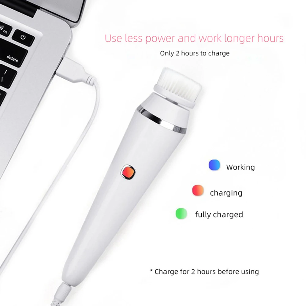 

5 in 1 Electric Facial Cleansing Brush Waterproof Face Wash Artifact Blackhead Removal Facial Massager Skin Beauty Instrument