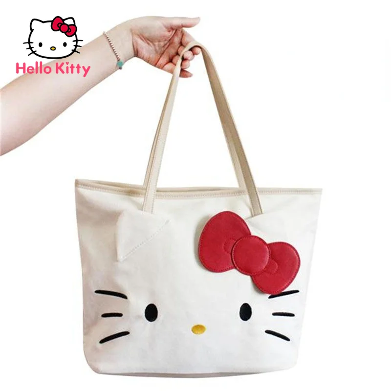 Hello Kitty fashion cute cartoon handbag simple, comfortable, sweet and versatile casual large-capacity shoulder bag