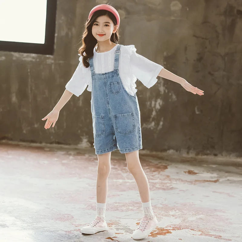 

2021 New Fashion Summer Girls Clothing Sets Kids Print T-Shirt+ Pants 2pcs Kids Outfits Teen Girls Clothing 5 6 7 8 10 12 Years