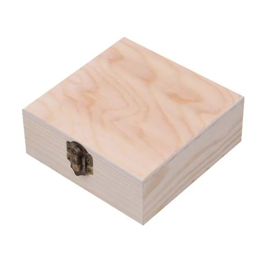 Портативная деревянная коробка для ювелирных украшений из массива натурального