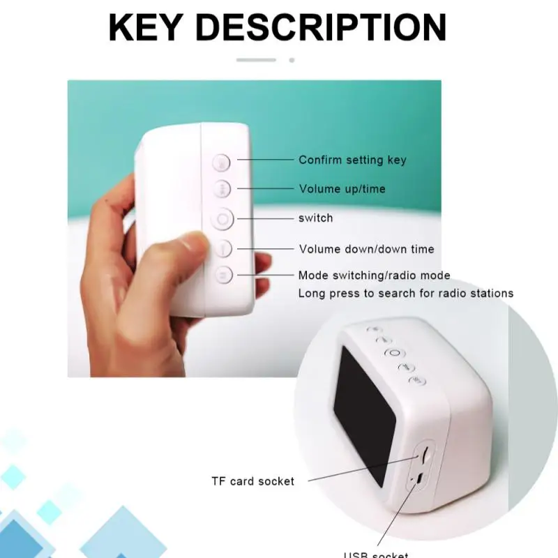 Зеркальные светодиодсветодиодный цифровые часы ночсветильник FM Bluetooth Колонка