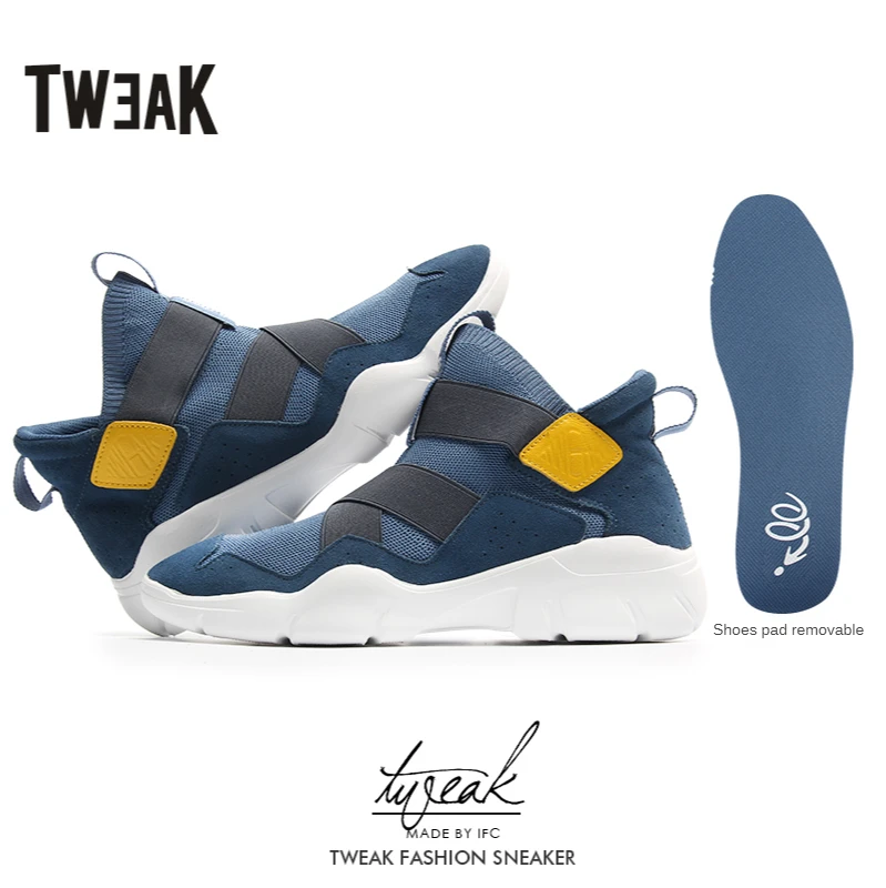 Мужская обувь новинка легкая универсальная Летающая ткань прошитая из воловьей