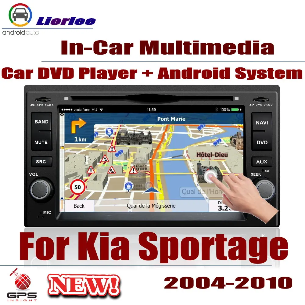 Car DVD Player For Kia Sportage (JE/KM) 2004-2010 IPS LCD Screen GPS Navigation Android System Radio Audio Video Stereo Car DVD Player For Kia Sportage (JE/KM) 2004-2010 IPS LCD Screen GPS Navigation Android System Radio Audio Video Stereo