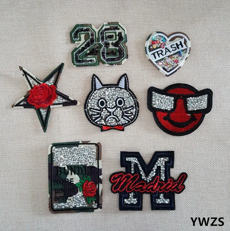 Новое поступление 10 шт. стразы термоклейкие вышитые нашивки сделай сам