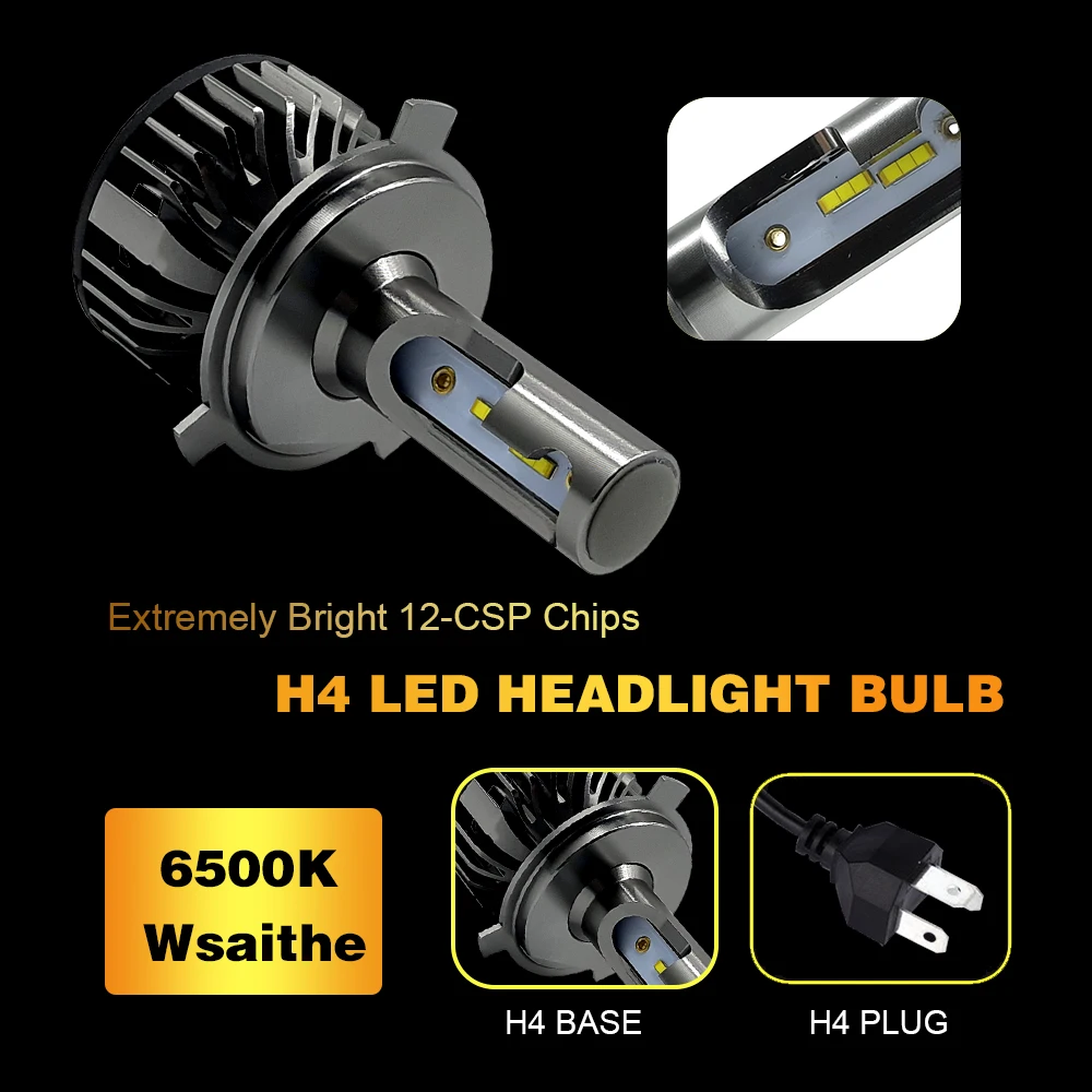 Автомобильная передняя фара H4 110W 16000LM LED H7 canbus H1 H3 H8 H11 9005 9006 55W 20000lm 6500K