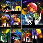 Картина из страз с изображением дерева настроения 5D, полная круглая вышивка из страз Вселенная, пейзаж стразы, картина, искусство, домашний декор, подарок