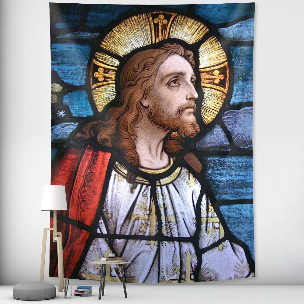 Церкви Иисуса росписи Главная wall art Украшение дома Ангел гобелен богемный Декор