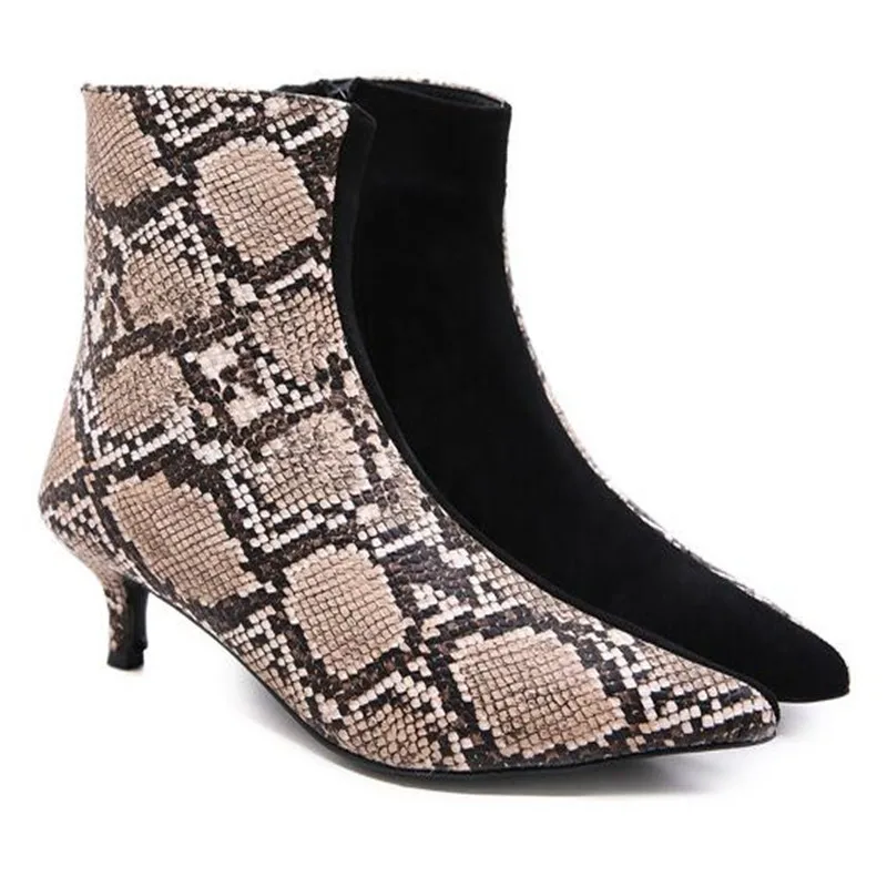 Fashion Women Ankle Boots Chelsea Fashion Ladies Stretch Boots Pointed Toe Back Zipper Thin High Heels Booties Autumn Boots