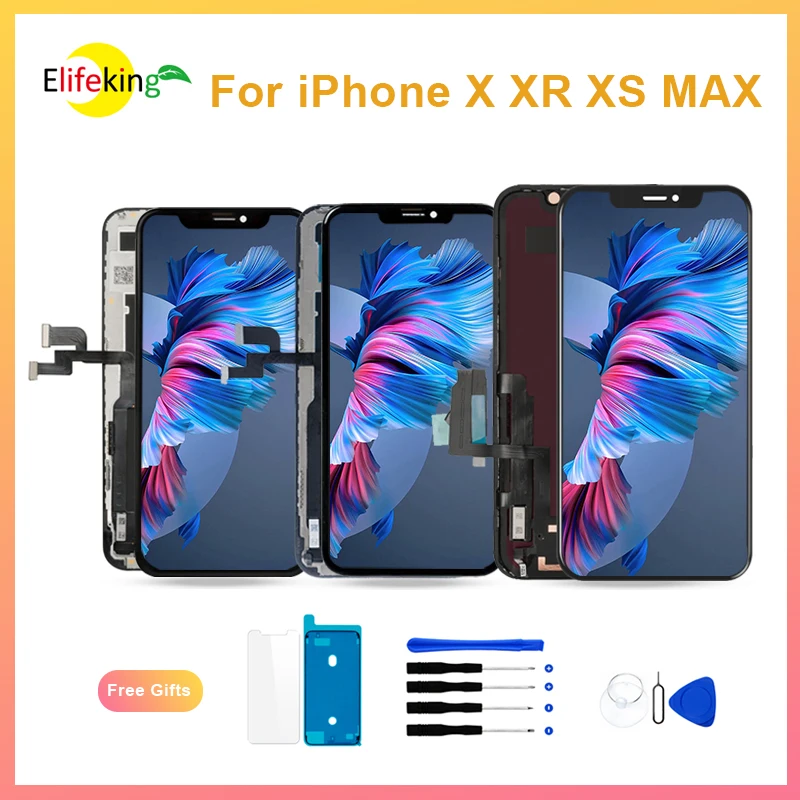 

ЖК-дисплей класса A + для iPhone 5 5S 5C 6 6S 7 8 Plus, сенсорный экран в сборе, Замена для iPhone X, XR, XS, 11 Pro Max, True Tone