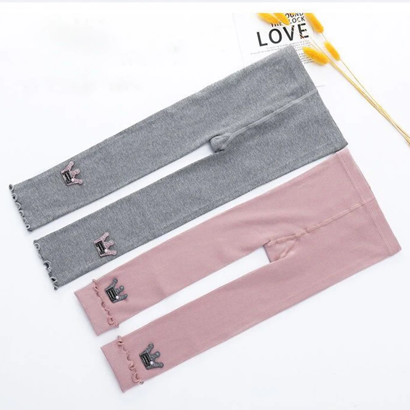 Леггинсы для девочек осень 2021 детские леггинсы из хлопка детей обтягивающая