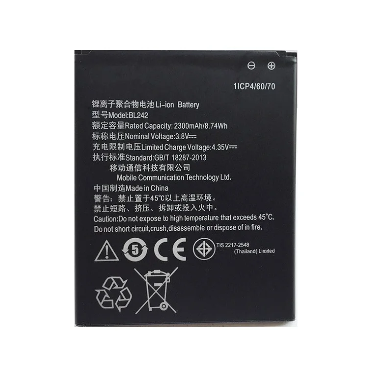 

New BL 242 Battery BL242 For Lenovo K3 K30-W K30-T A6000 A3860 A3580 A3900 A6010 A6010 Plus 3.8V 2300mAh Mobile extended