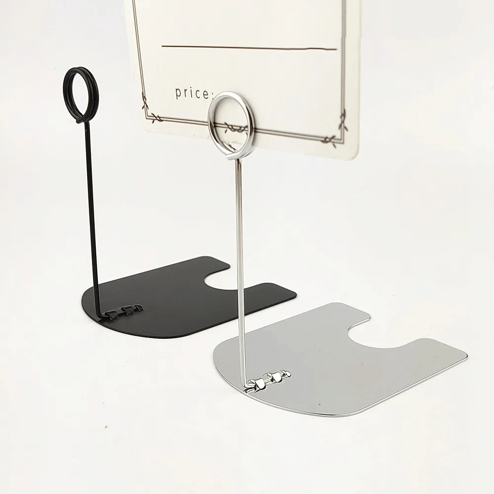POP цена бумажный знак этикетка Дисплей держатели металлическая стойка для