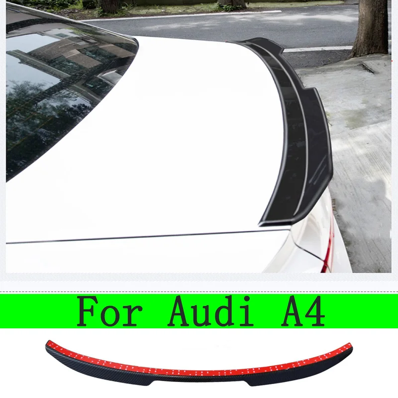 Глянцевый черный стильный задний спойлер Maxton из углеродного волокна для Audi A4 2012 2015 2016 2017 2018 2019 2020 года