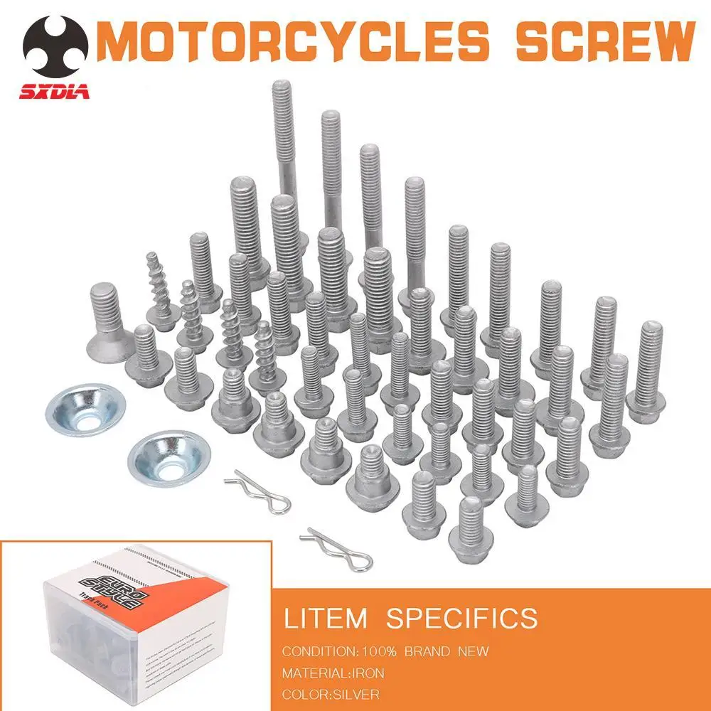 

For KTM SX SX-F EXC EXC-F XC XC-W 125 150 200 250 350 450 525 530 03-21 Motorcycle Fairing Windscreen Screws Bolt Kit Plate Set