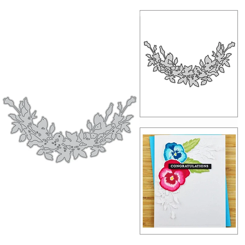 

Новые листья, кружевная гирлянда, граница 2021, металлические Вырубные штампы для «сделай сам», скрапбукинг и изготовление карт, декоративное...