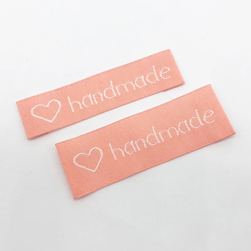 Ярлыки ручной работы трех цветов для одежды ярлыки из ткани с сердечками шляпы и