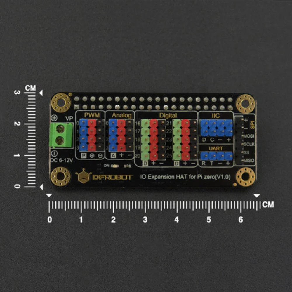 Расширительная головка DFRobot IO для Raspberry Pi Zero W MCU STM32F030 с портами PWM I2C UART SPI