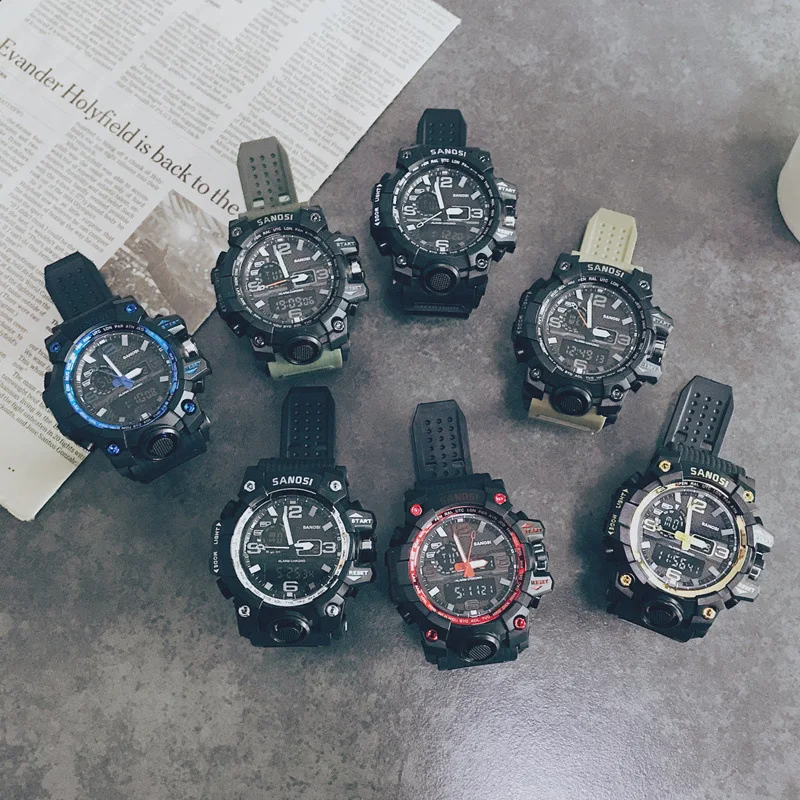 

Shock G Watches Digital Army Personal Charm Quartz Watch Mens Military Chronograph Sports Wristwatch Clock for Man Large Hands