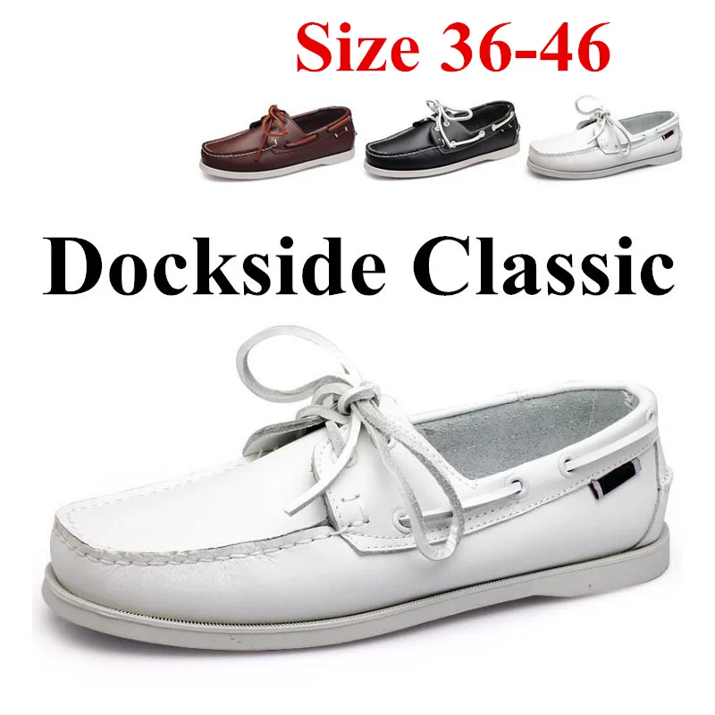 Туфли-лодочки из натуральной кожи для мужчин и женщин большие размеры 36-46 | Обувь