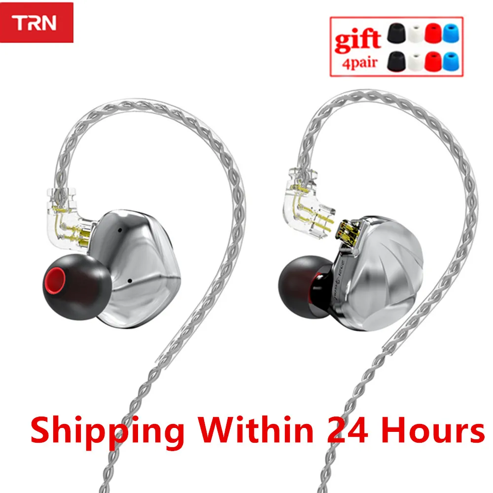 TRN VX 6BA + 1DD гибридные наушники вкладыши HIFI металлический монитор Спортивная