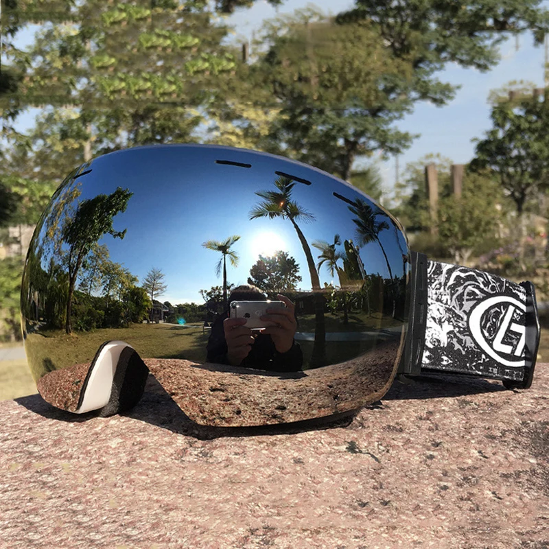 Лыжные очки со сферическими линзами для сноуборда скейтборда снежного шлема