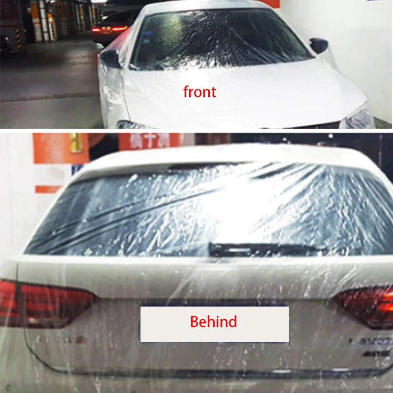 Автомобильный одноразовый чехол для автомобиля водонепроницаемый прозрачный
