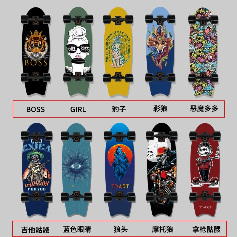 Профессиональный Скейтборд Surf Land Кленовый с одним рокером Круизер скейтборд