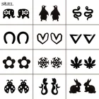 2021 черные маленькие серьги для женщин, несколько стилей, змея, слон, сердце, серьга геометрической формы Bee, ювелирные изделия из нержавеющей стали, оптовая продажа