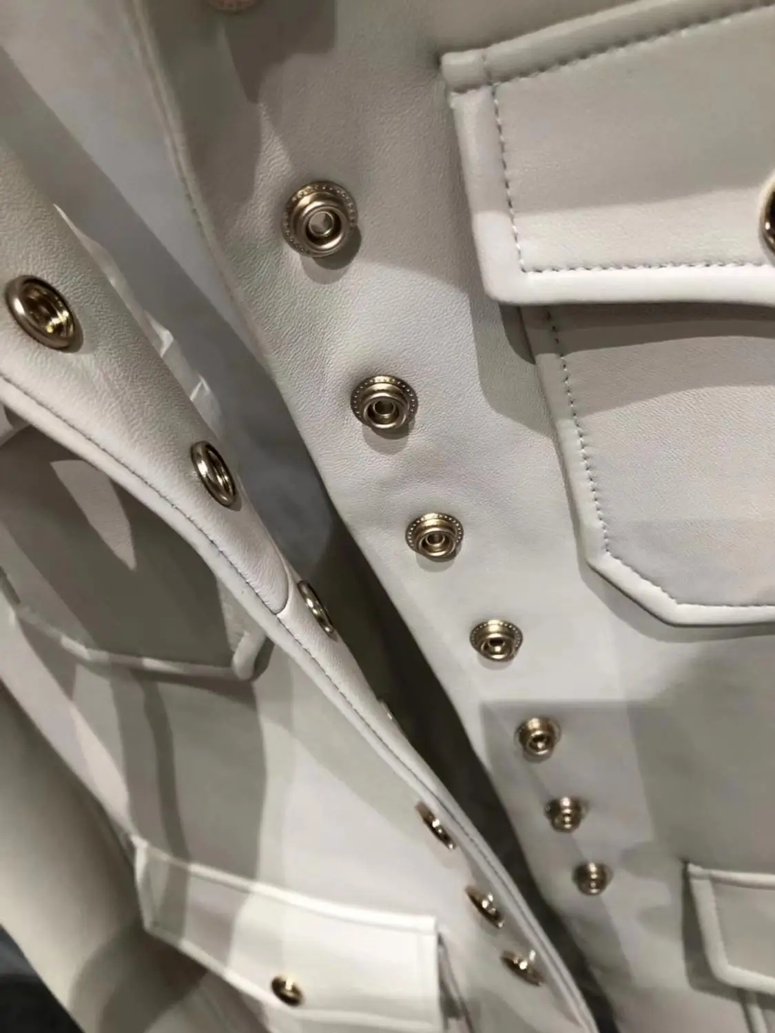 Новое Брендовое высококачественное кожаное пальто из органической кожи