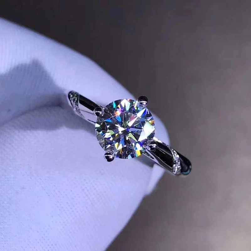 Кольцо из белого золота 18K диагональ 1 карат 2 карата 3 | Украшения и аксессуары