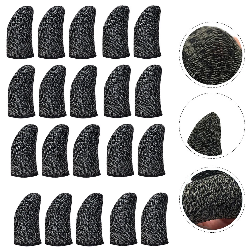 

20 Pcs Breathable Game Control Finger Cover Touch Screen Gaming Thumb Sleeve