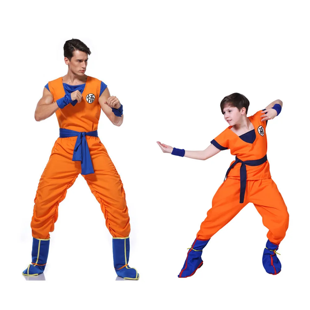 Master Roshi Parent-child Cosplay Son Goku Piccolo Adults and Kids  Costume Anime Set Halloween Children Cool Outfit