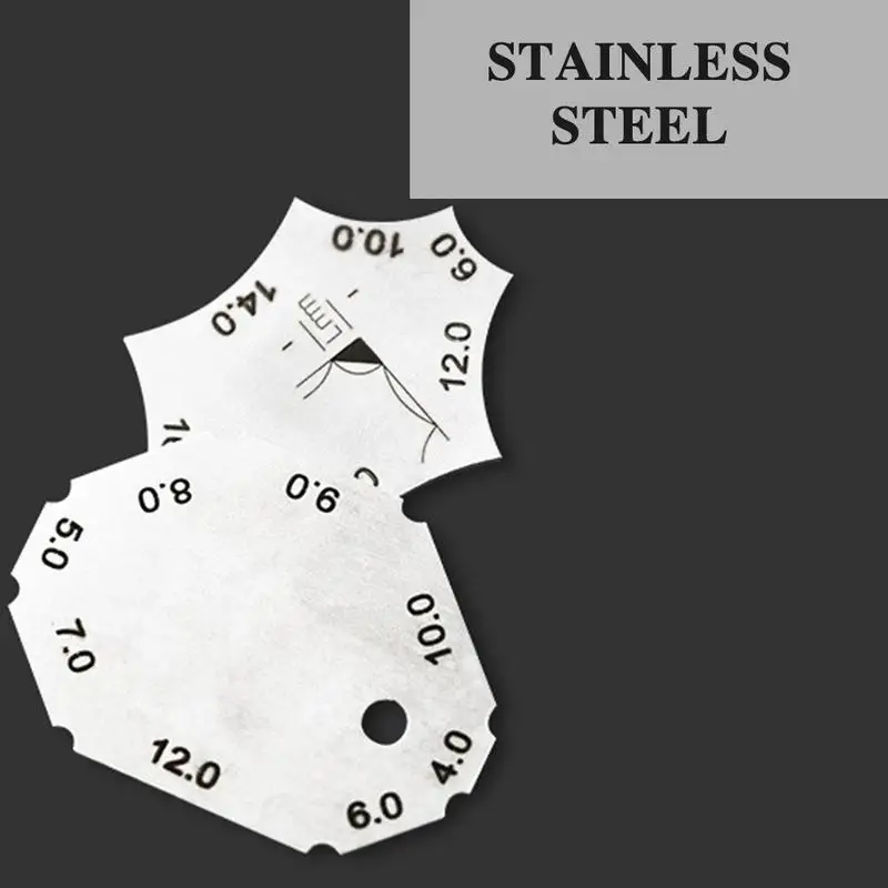 

2 Pcs Steel Right Angle Joint Weld Weld Meter Inspection Ruler Measure Welding Tools