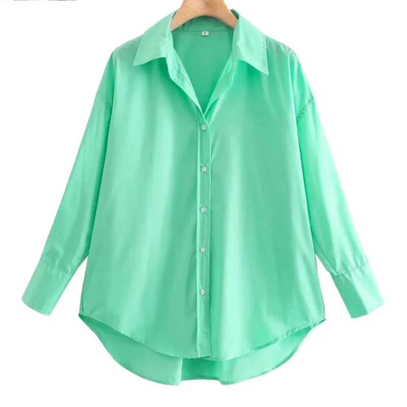 Блузка Catte Женская на пуговицах модный свободный поплиновый Топ винтажная