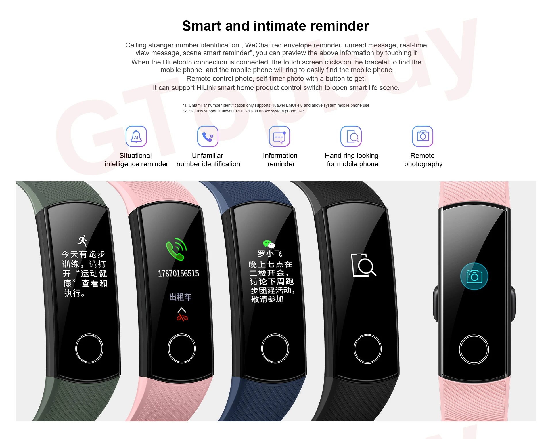 Оригинальные Смарт часы Huawei Honor Band 5 AMOLED с кислородом и сердечком фитнес трекер