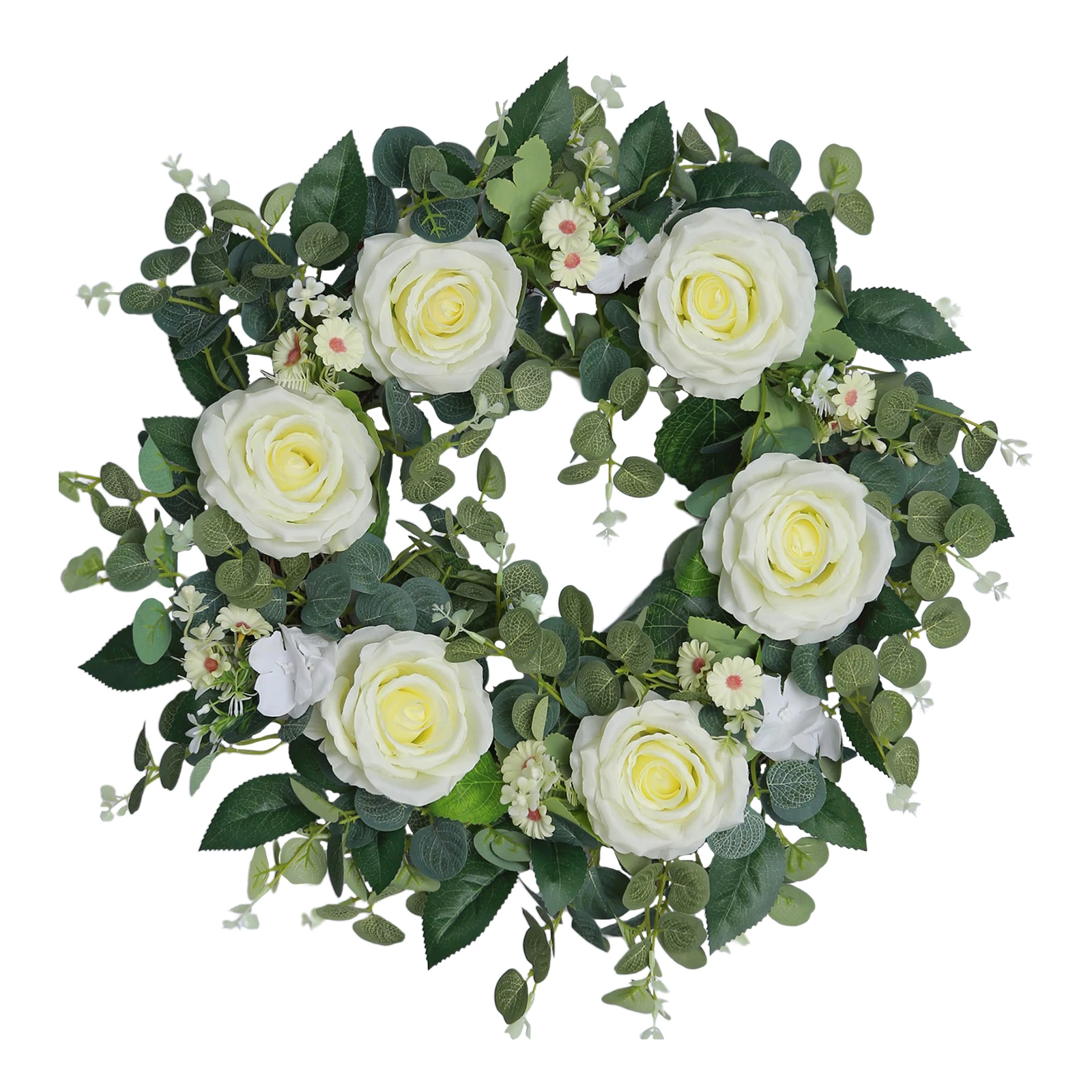 

22 inch Artificial Flower Wall Door Hanging Wreath Wedding Party Decor Home