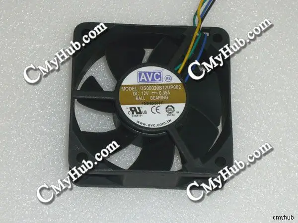 

For AVC DS06020B12U P002 DC12V 0.35A 6020 6CM 60mm 60x60x20mm 4pin Cooling Fan