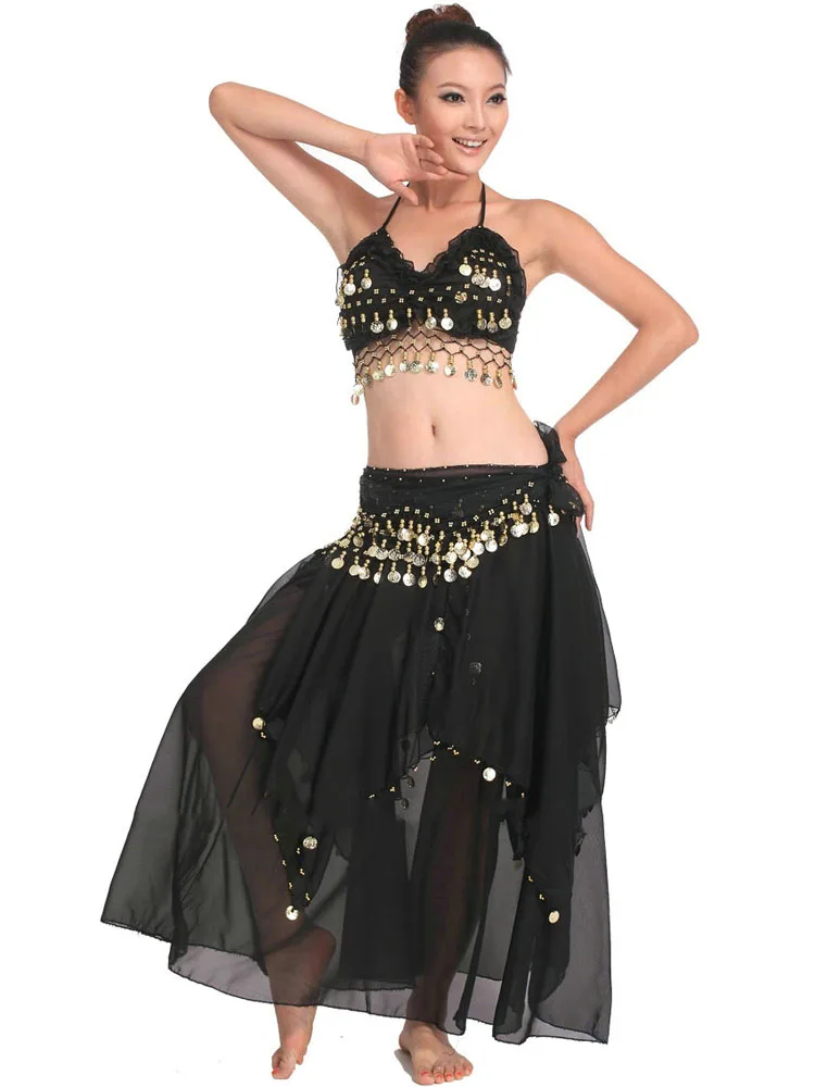

Belly Dacning Tops Egyptian Performance Costume Stage Practice Suit Indian Dance Bellydance Skirt