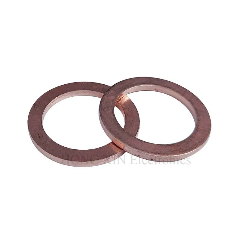 120 шт медные латунные прокладки ассортимент плоские шайбы уплотнительное кольцо