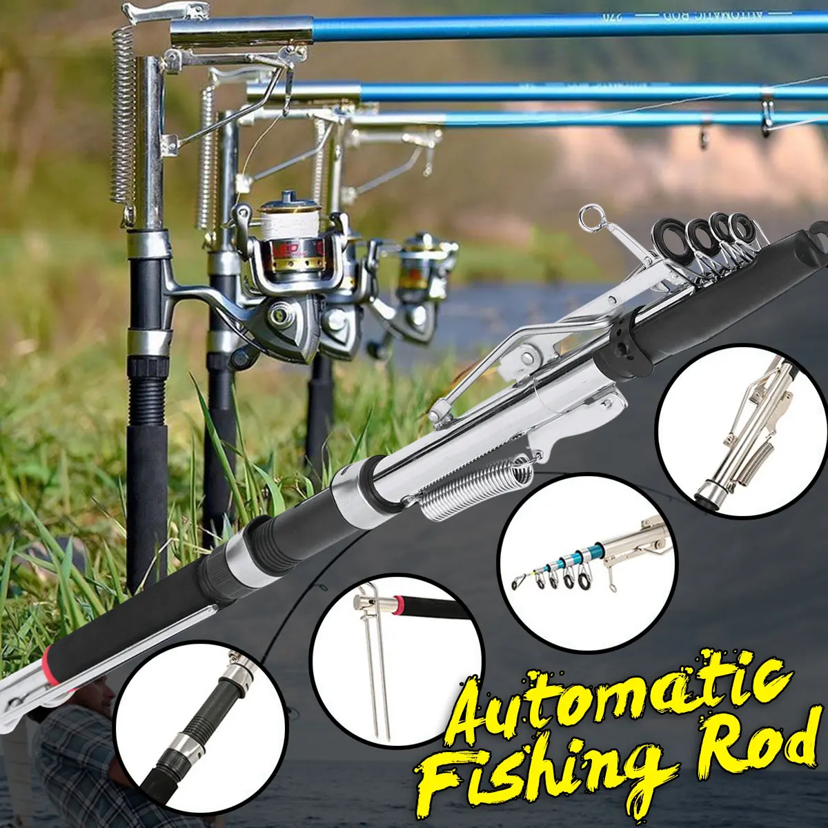 2 4/2 7 М удочка регулируемый телескопический автоматический полюс на берегу моря